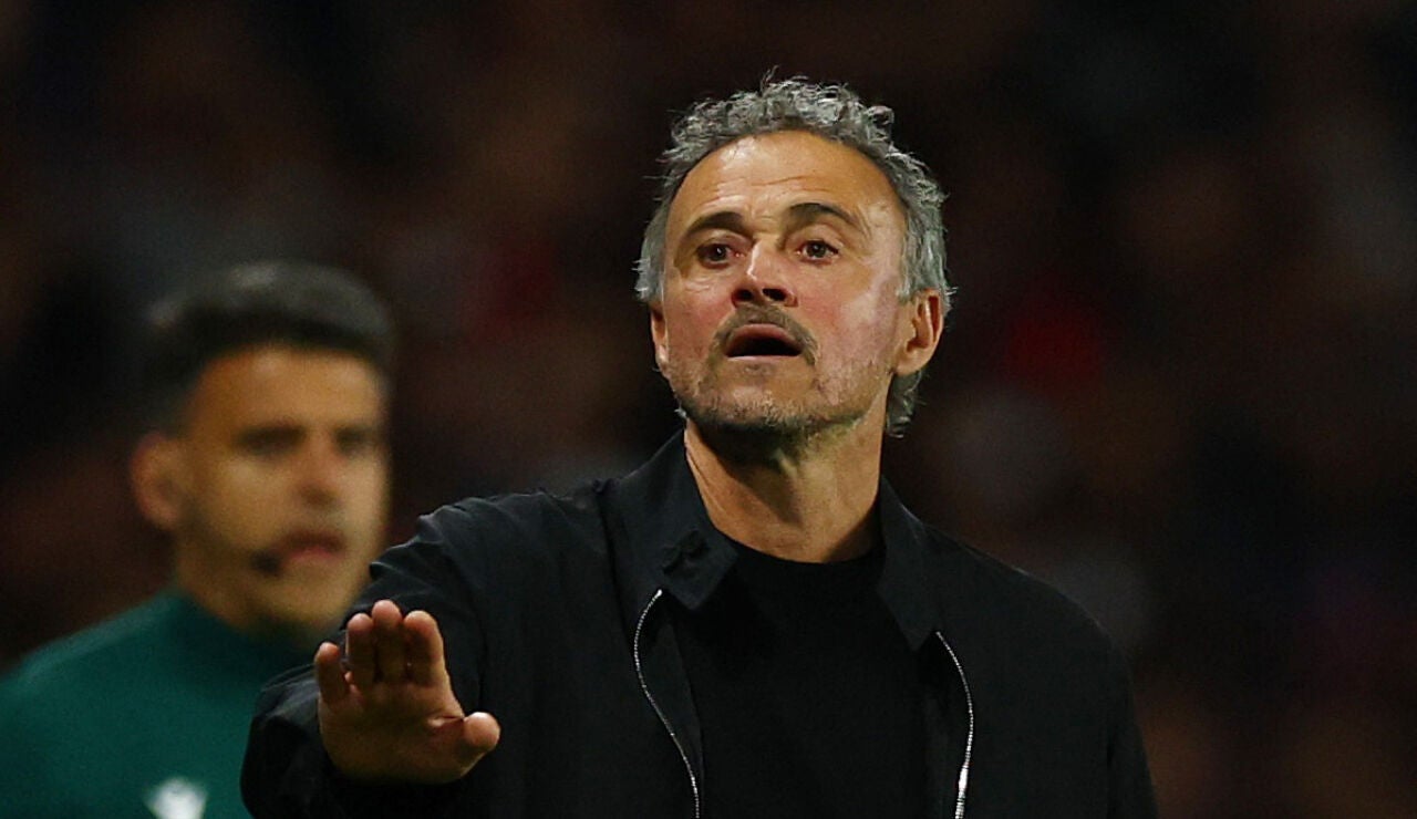 Luis Enrique en el Parque de los Pr&iacute;ncipes ante el Bayern