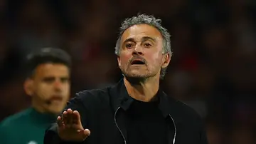 Luis Enrique en el Parque de los Príncipes ante el Bayern Luis Enrique en el Parque de los Príncipes ante el Bayern