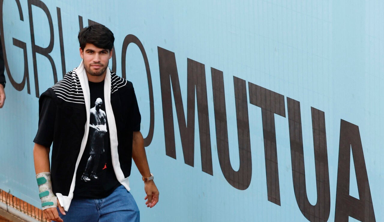 Carlos Alcaraz, en las instalaciones de la Caja M&aacute;gica (Madrid)