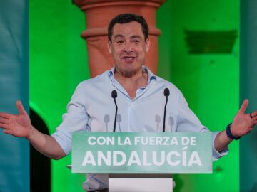 Juanma moreno primer d&iacute;a de campa&ntilde;a 2026