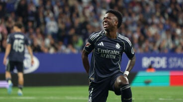 Vinicius durante el Espanyol - Real Madrid