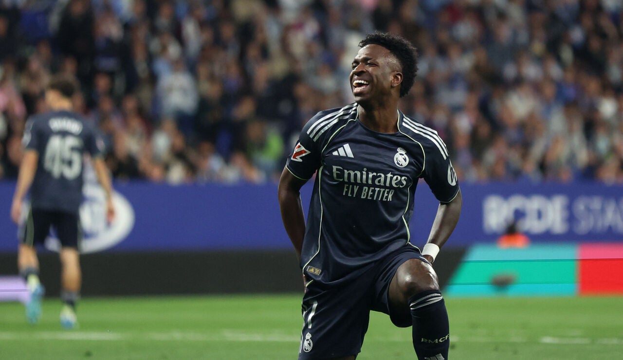 Vinicius durante el Espanyol - Real Madrid