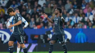 Vinicius celebra un gol ante el Espanyol