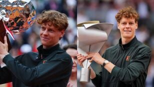 Jannik Sinner, con los trofeos de Montecarlo y Madrid