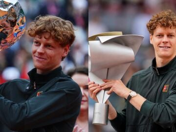 Jannik Sinner, con los trofeos de Montecarlo y Madrid