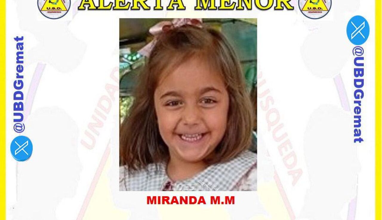 Imagen de Miranda M.M, la ni&ntilde;a desaparecida