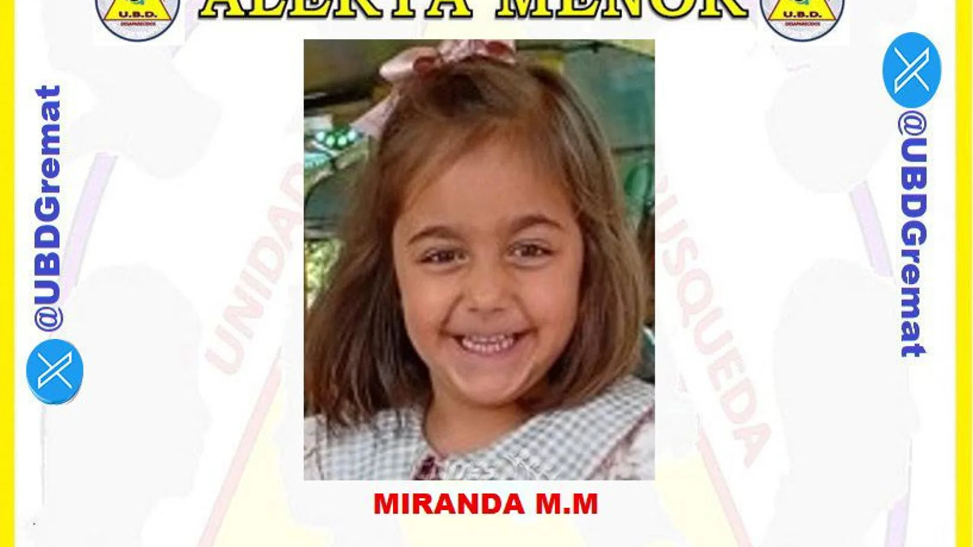 Imagen de Miranda M.M, la niña desaparecida Imagen de Miranda M.M, la niña desaparecida