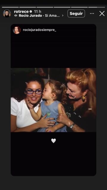Rocio Flores comparte en storys un video donde aparece junto a Rocío Carrasco y Rocío Jurado