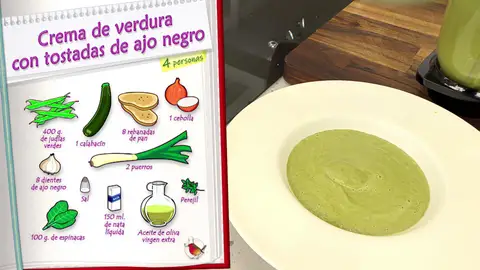 Ingredientes Crema de verdura con tostadas de ajo negro Ingredientes Crema de verdura con tostadas de ajo negro