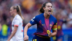 Alexia Putellas celebra su gol al Bayern M&uacute;nich F en Champions