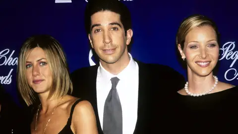 Jennifer Aniston, David Schwimmer y Lisa Kudrow en la época de Friends Jennifer Aniston, David Schwimmer y Lisa Kudrow en la época de Friends