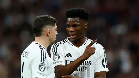 Valverde y Tchouaméni, en un partido del Real Madrid Valverde y Tchouaméni, en un partido del Real Madrid