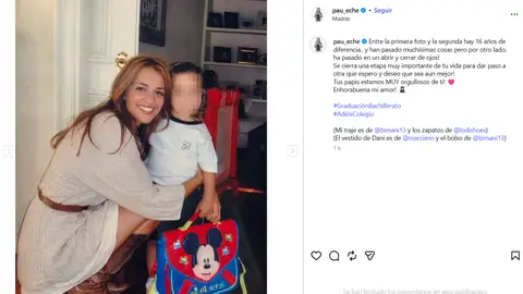 Paula Echevarría junto a su hija Daniella de niña Paula Echevarría junto a su hija Daniella de niña