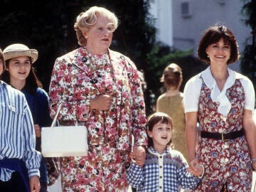 Robin Williams y Sally Field en Se&ntilde;ora Doubtfire