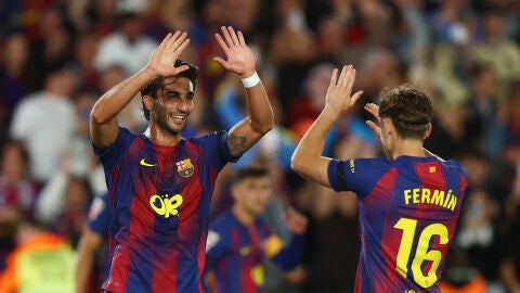 Ferran celebra su gol ante el Real Madrid