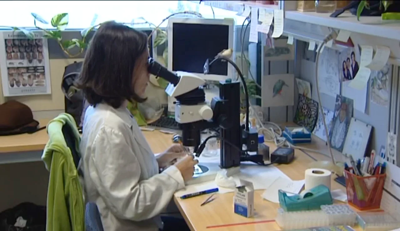 Una mujer asiática en un laboratorio