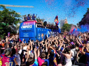 La r&uacute;a del Bar&ccedil;a tras el t&iacute;tulo de Liga