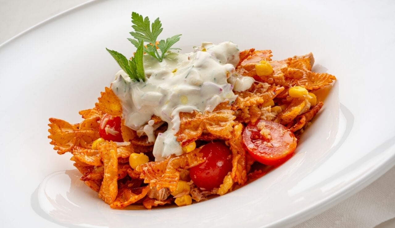 Joseba sorprende a Argui&ntilde;ano con esta ensalada de pasta crujiente: "Qu&eacute; mezcla tan curiosa, no lo hab&iacute;a visto nunca"