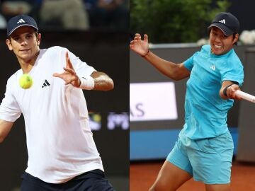 Rafa J&oacute;dar y Learner Tien, en acci&oacute;n en el Masters de Roma