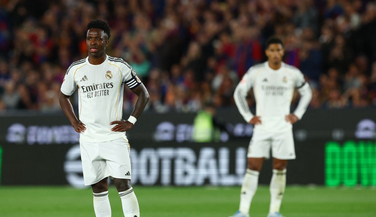 Vinicius y Bellingham durante el Cl&aacute;sico