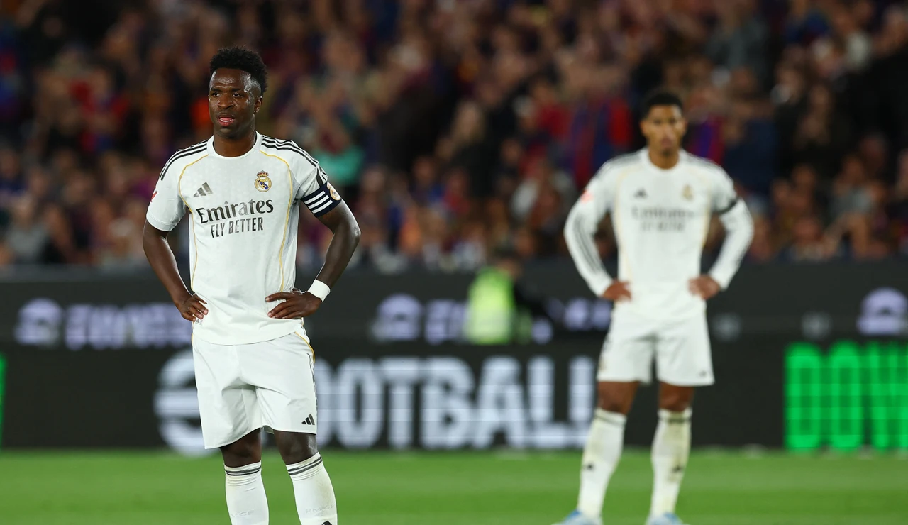 Vinicius y Bellingham durante el Clásico