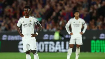 Vinicius y Bellingham durante el Clásico Vinicius y Bellingham durante el Clásico