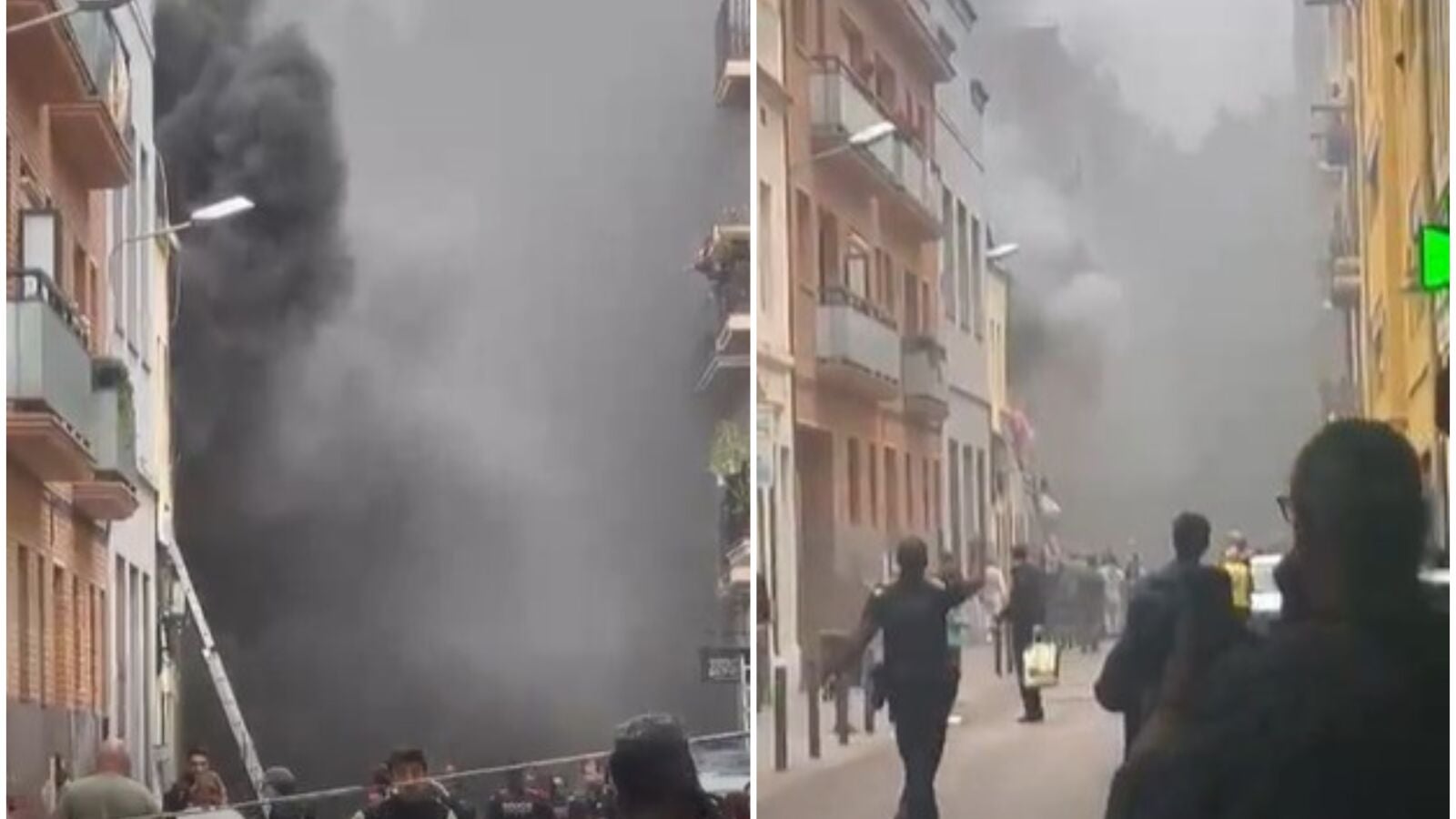 Ocho heridos, dos de ellos graves, al explotar una bombona de butano en Barcelona 