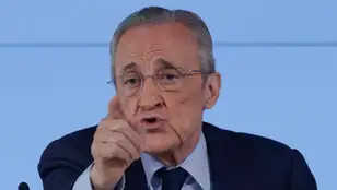 Florentino Pérez en rueda de prensa