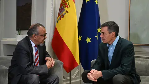 Pedro Sánchez y Tedros Adhanom, imagen de archivo Pedro Sánchez y Tedros Adhanom, imagen de archivo
