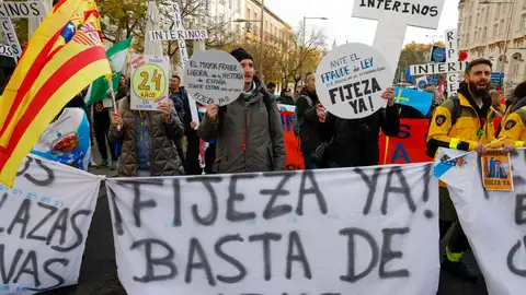 Imagen de una manifestación de funcionarios interinos Imagen de una manifestación de funcionarios interinos