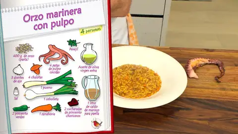 Ingredientes Orzo marinera con pulpo Ingredientes Orzo marinera con pulpo