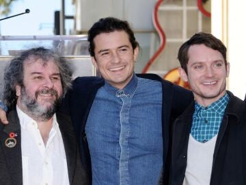 Peter Jackson, Orlando Bloom y Elijah Wood