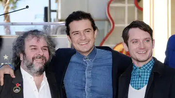 Peter Jackson, Orlando Bloom y Elijah Wood Peter Jackson, Orlando Bloom y Elijah Wood