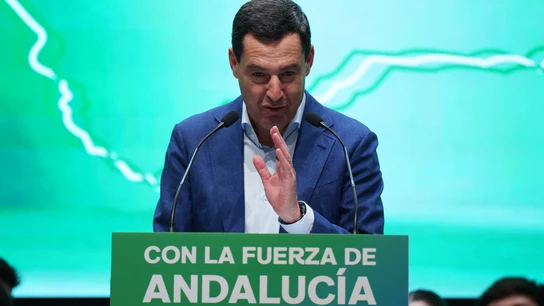 Juanma Moreno llena el Auditorio Guadalquivir de Jaén El presidente del PP-A y candidato a la reelección a la Presidencia de la Junta de Andalucía, Juanma Moreno durante su intervención en el mitin electoral. A 12 de mayo de 2026 en Jaén, Andalucía (España). El presidente del PP-A y candidato a la reelección a la Presidencia de la Junta de Andalucía, Juanma Moreno, ha intervenido este martes en un acto público de campaña en el Auditorio Guadalquivir del Palacio de Ferias y Congresos de Jaén 12 MAYO 2026 Francisco J. Olmo / Europa Press 12/05/...