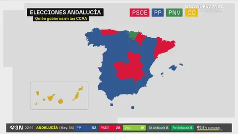 Los resultados en Andalucía aumentan la presencia autonómica del PP en España Los resultados en Andalucía aumentan la presencia autonómica del PP en España