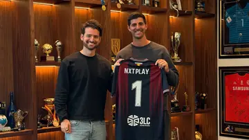 Thibaut Courtois junto a Gonzalo Vila Thibaut Courtois junto a Gonzalo Vila