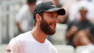 Corentin Moutet durante un partido