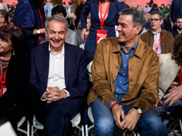 El expresidente del Gobierno Jos&eacute; Luis Rodr&iacute;guez Zapatero, y el presidente del Gobierno Pedro S&aacute;nchez 