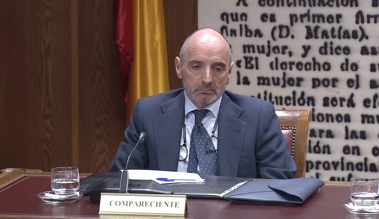 Julio Martínez ante la comisión de investigación del 'caso Koldo' en el Senado.