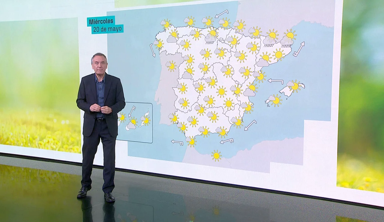 Roberto Brasero y la previsión de martes 19 de mayo