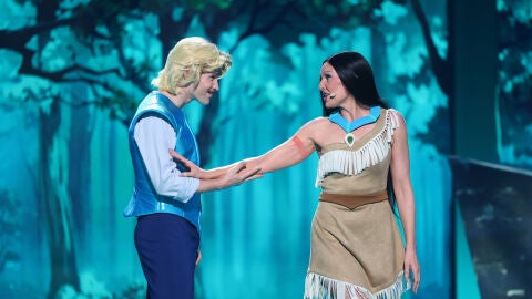 Cristina Casta&ntilde;o como Pocahontas en Tu cara me suena