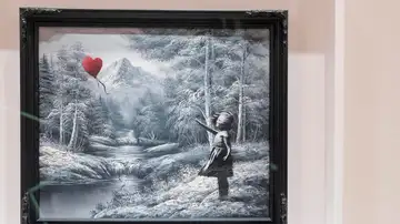Imagen de la obra 'Niña con globo' de Banksy Imagen de la obra 'Niña con globo' de Banksy