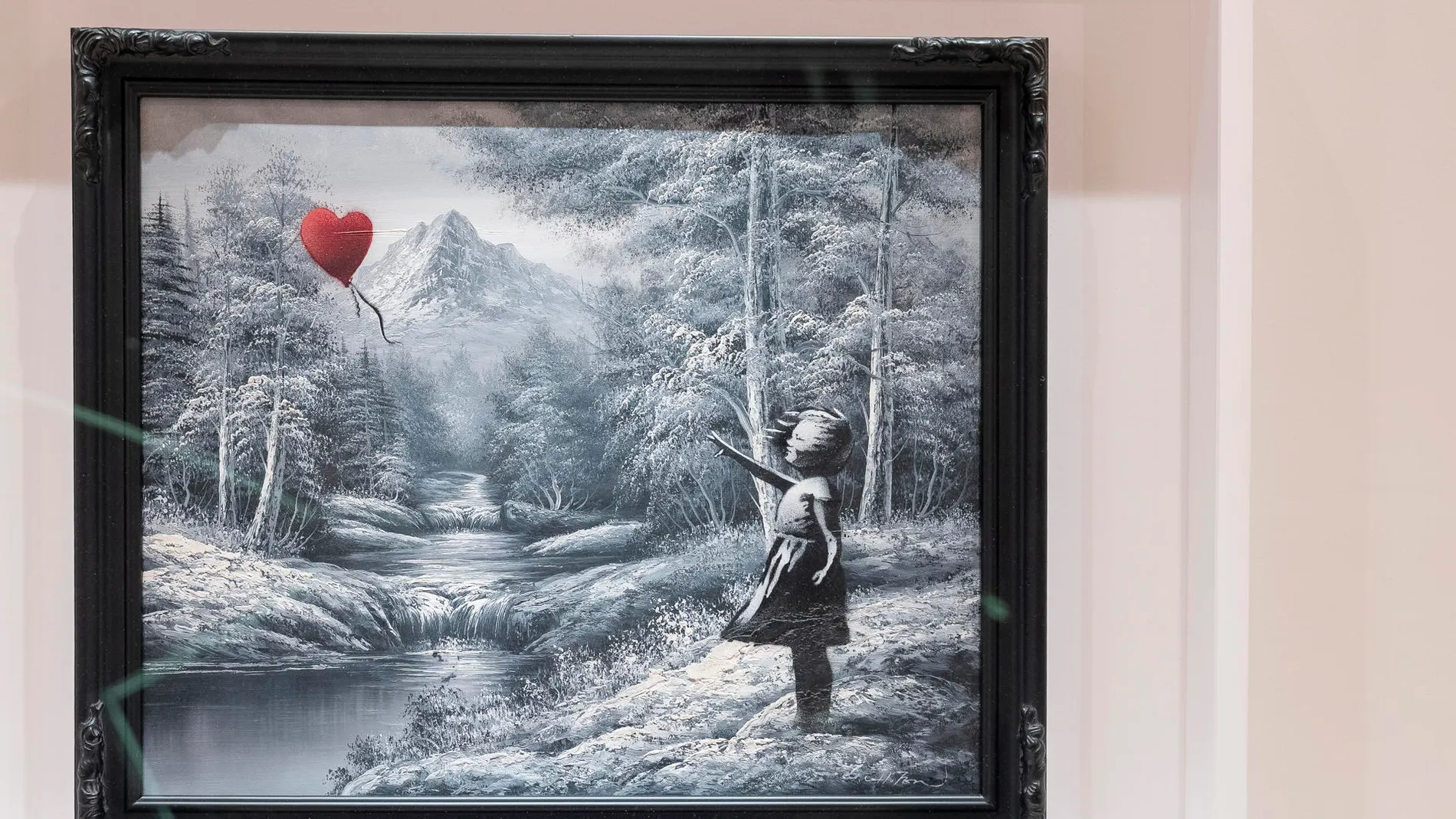 Imagen de la obra 'Niña con globo' de Banksy Imagen de la obra 'Niña con globo' de Banksy