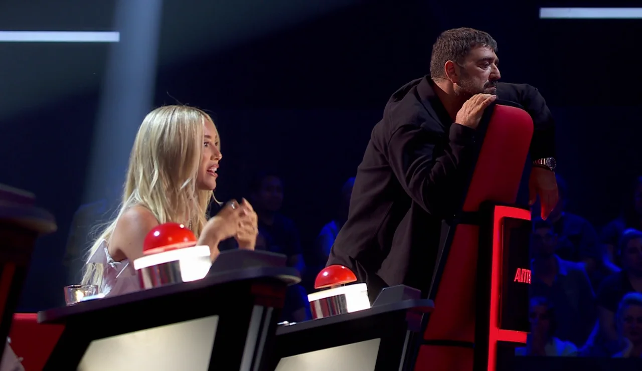 Ana Mena y Antonio Orozco, en La Voz Kids