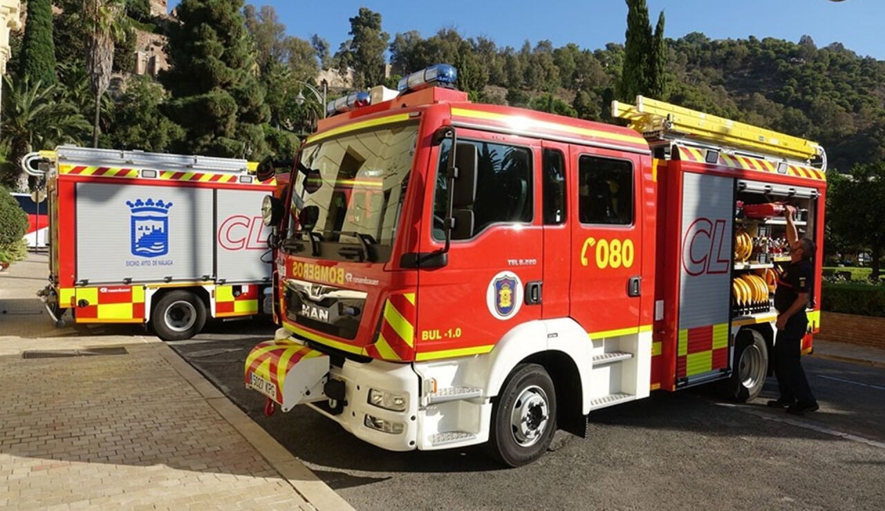 Cami&oacute;n de bomberos de M&aacute;laga