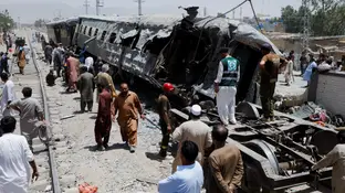 Tren accidentado en Quetta, Pakistán Tren accidentado en Quetta, Pakistán