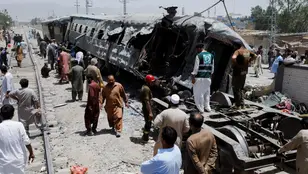 Tren accidentado en Quetta, Pakistán