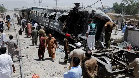 Tren accidentado en Quetta, Pakistán Tren accidentado en Quetta, Pakistán