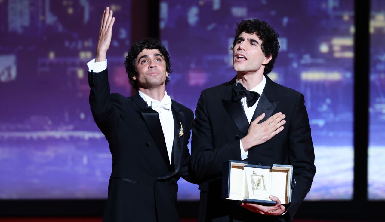 Javier Ambrossi y Javier Calvo en la ceremonia de clausura del Festival de Cannes