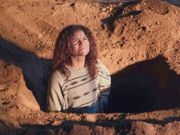 Zendaya como Rue en la temporada 3 de Euphoria